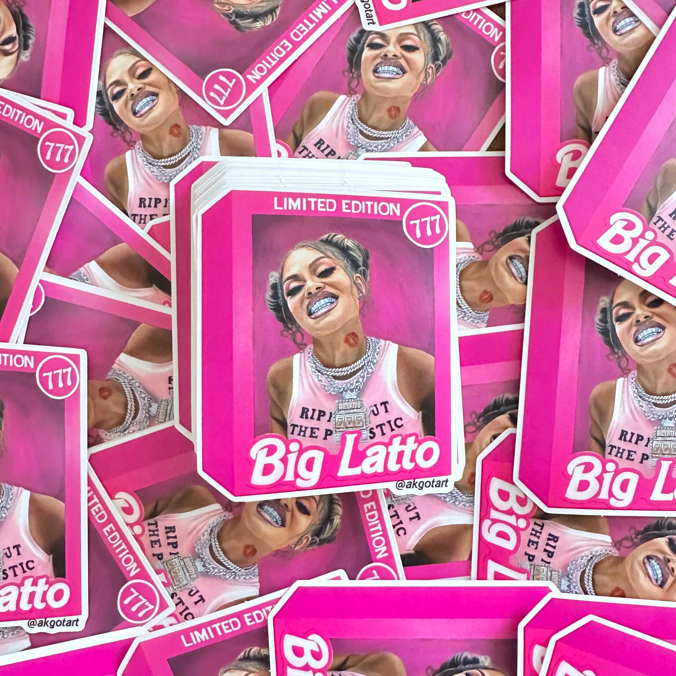 LATTO | Die Cut Sticker | Hip Hop Portraits by AKGOTART – AK GOT ART