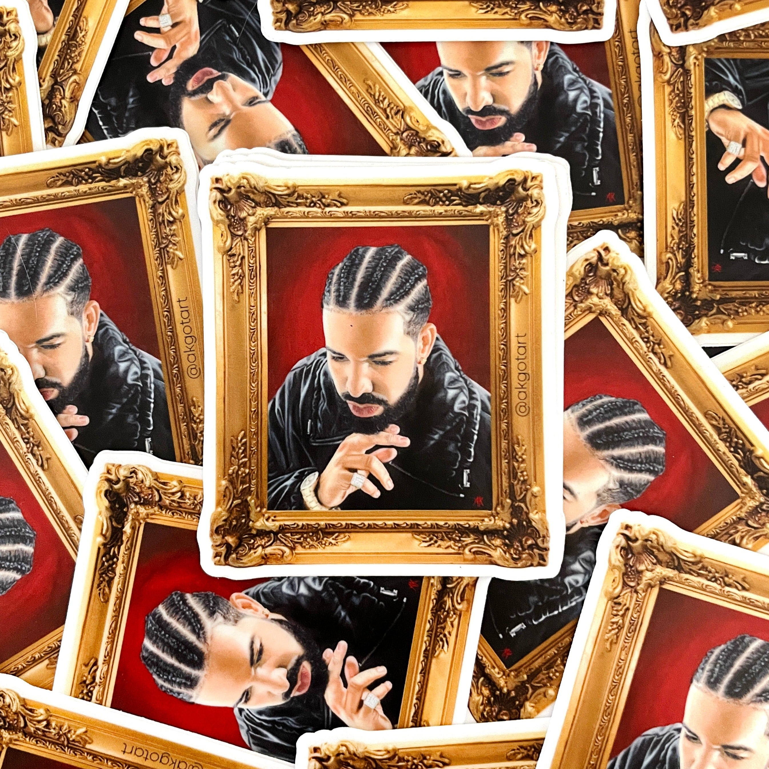 DRAKE | Die Cut Sticker | Hip Hop Portraits by AKGOTART – AK GOT ART