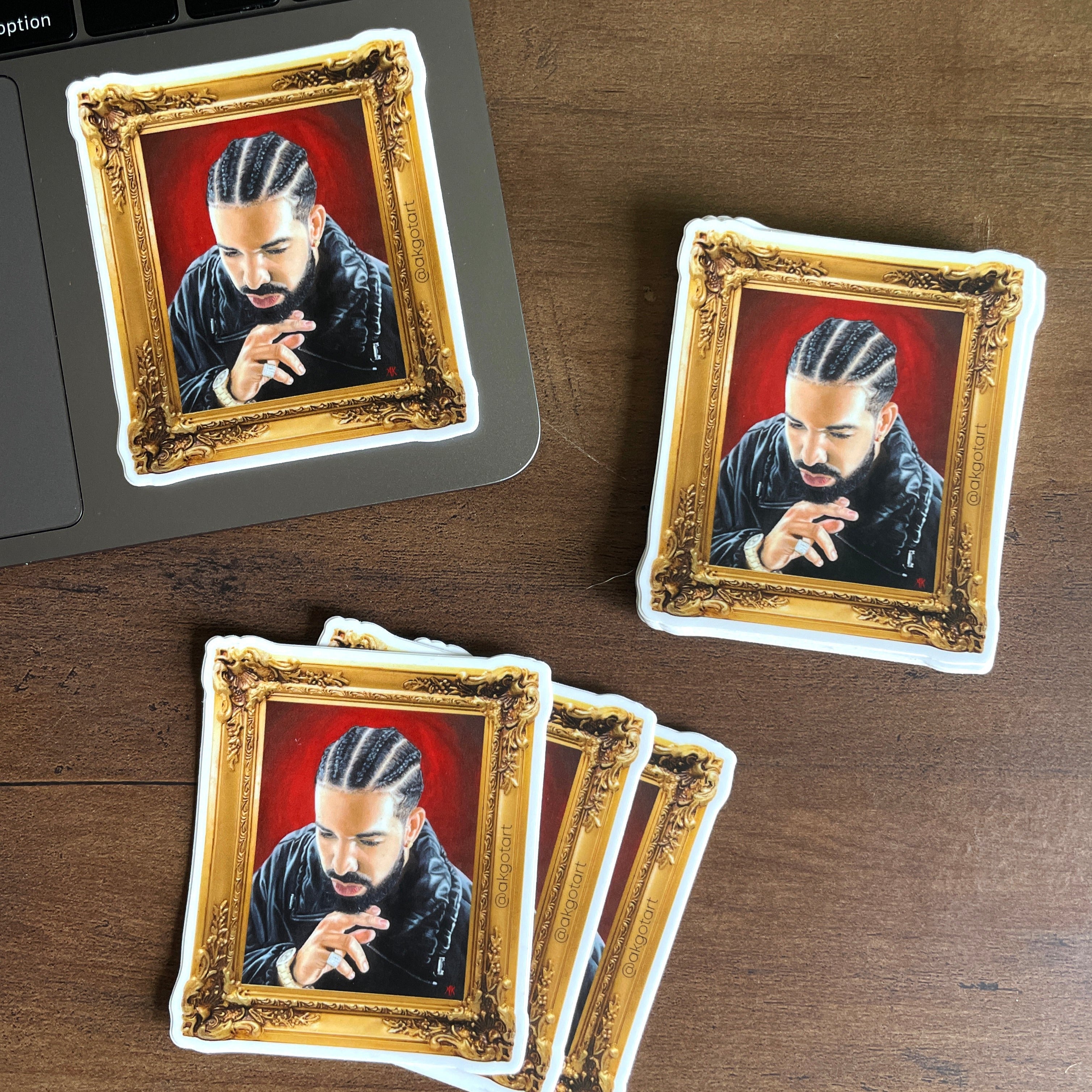 DRAKE | Die Cut Sticker | Hip Hop Portraits by AKGOTART – AK GOT ART