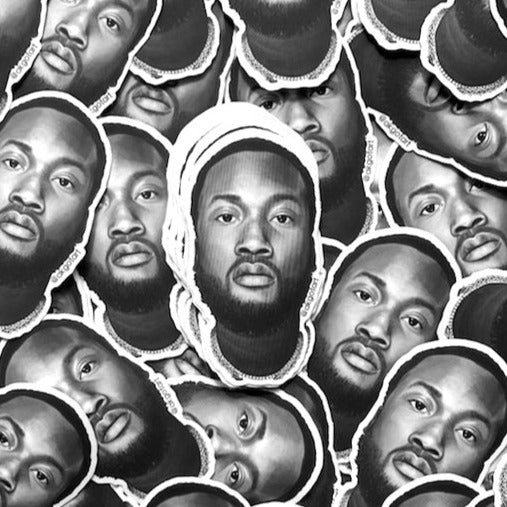 Meeks Rapper Poster MEEK MILL | Die Cut Sticker | Hip Hop Portraits by AKGOTART – AK GOT ART
