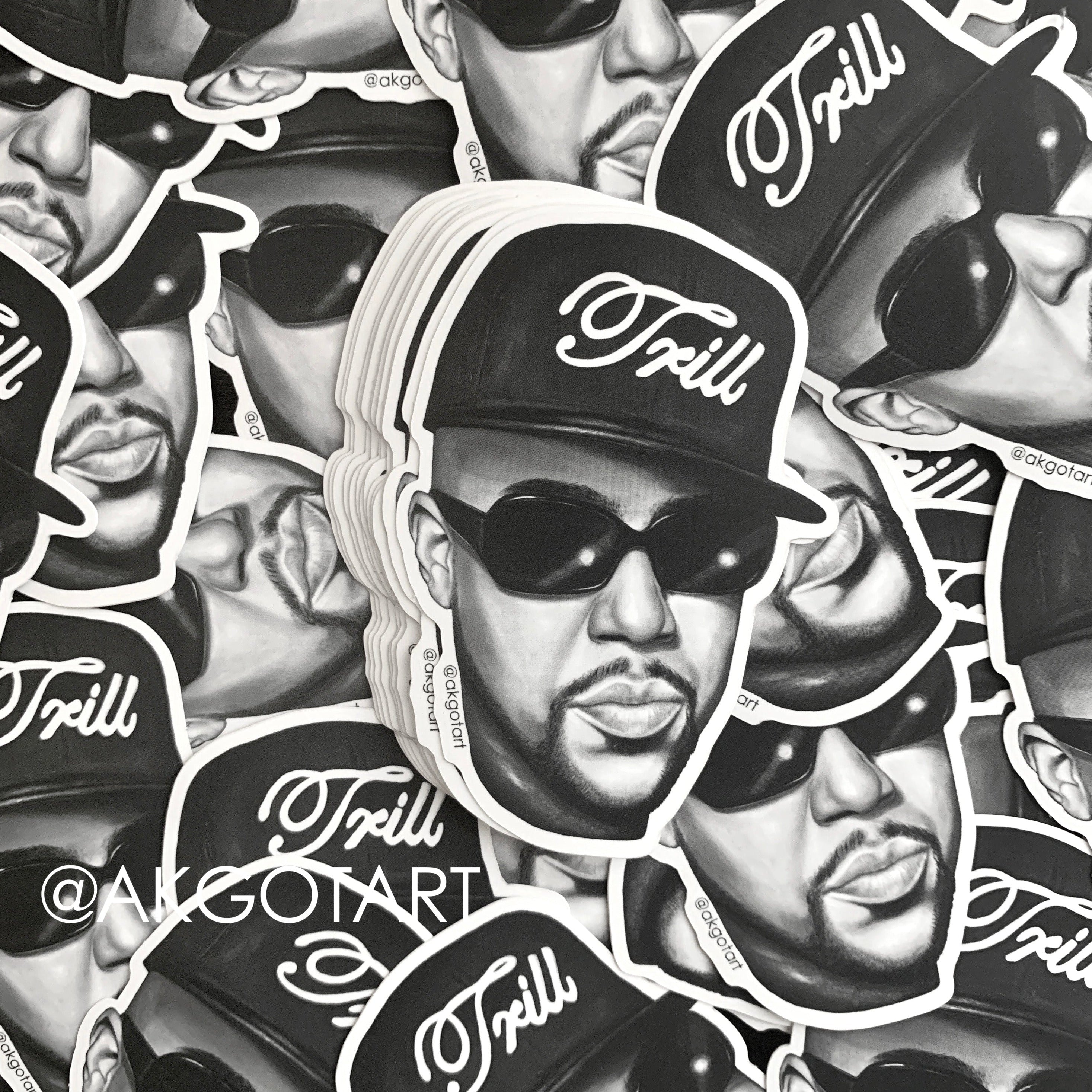 PIMP C | Die Cut Sticker | Hip Hop Portraits by AKGOTART – AK GOT ART